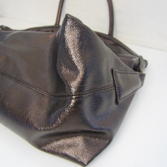 Lancome Brown/Gold Large Makeup/Overnight Bag Double Handle Zip Closure - Picture 5 of 9